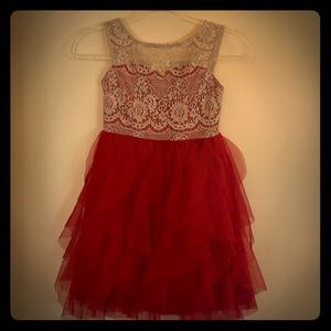 Gorgeous Sparkly Gold and Red Dress